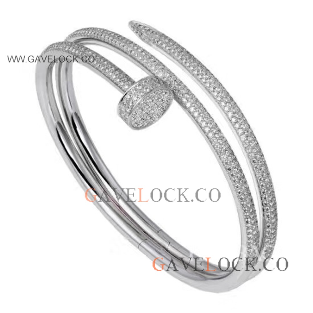 Replica Cartier Nail Double Bangle Cartier Nail Bracelet Iced Out Silver Replica Cartier Nail Double Bangle Cartier Nail Bracelet Iced Out Silver